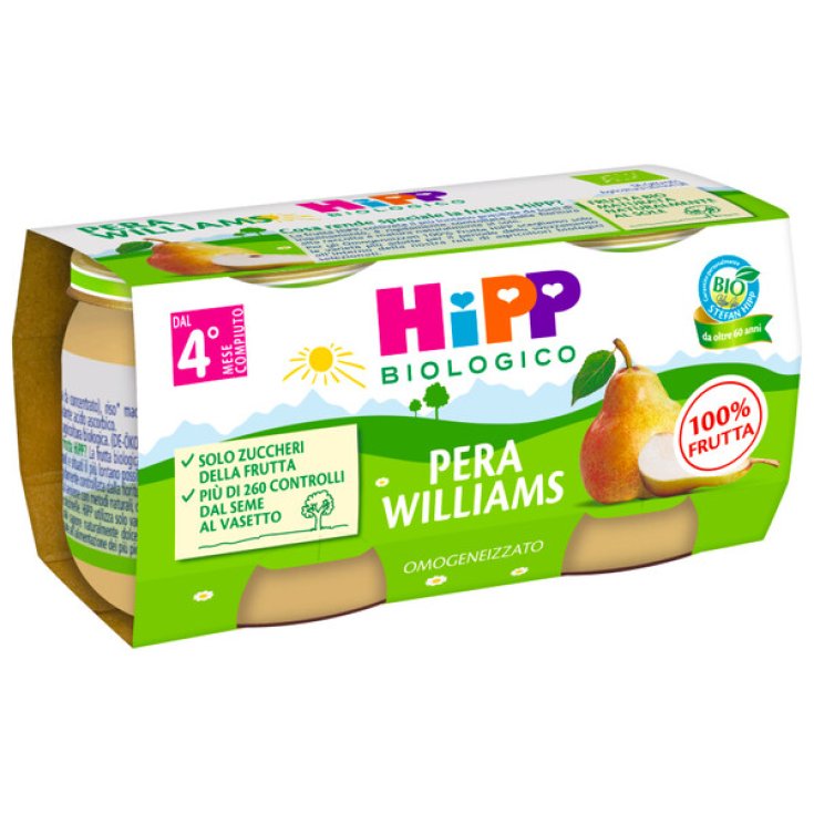 Pera Williams HiPP Biologico 2x80g