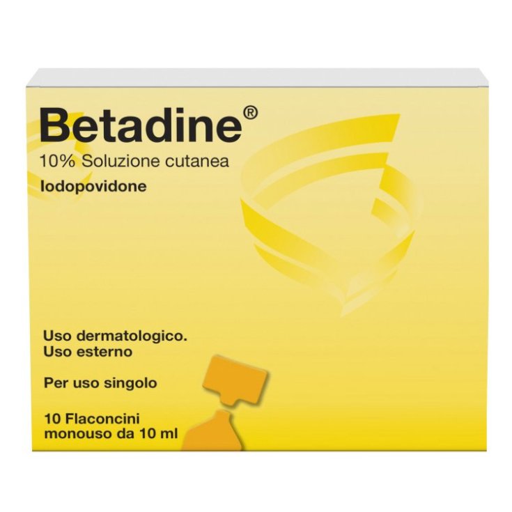 Betadine® 10% Soluzione Cutanea Meda 10 Flaconcini da 10ml Betadine® 10% Soluzione Cutanea Meda 10 Flaconcini da 10ml