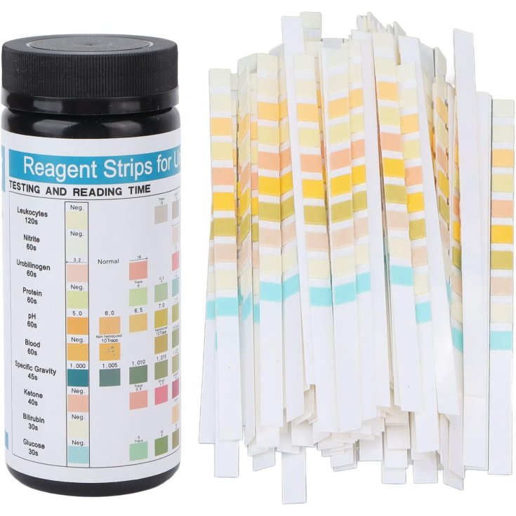 Strisce Reattive Analisi Glucosio Chetoni Urine MDHelthcare&reg; 100 Pezzi
