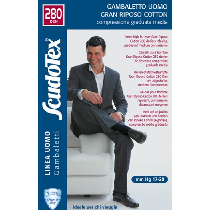 Gambaletto Gran Riposo Cotone Blu Tg.4 Scudovaris&reg;
