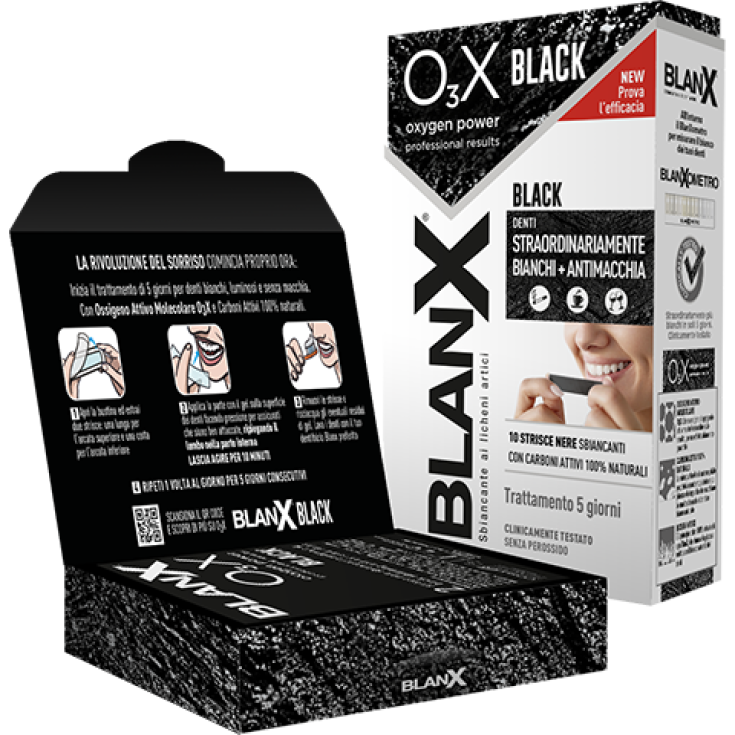 O₃X Black Strisce Nere Sbiancanti BlanX 14 Strisce