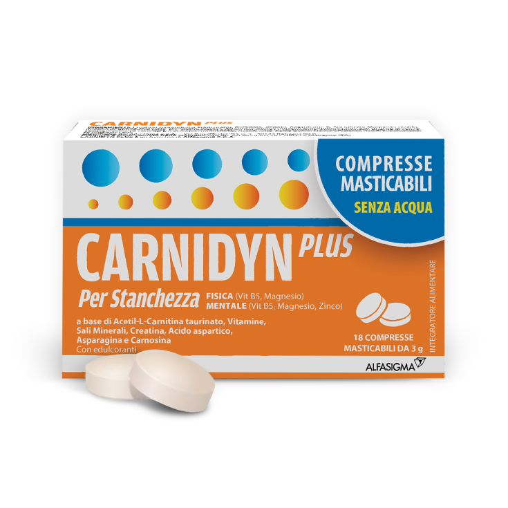 Carnidyn Plus Alfasigma 18 Compresse Masticabili Carnidyn Plus Alfasigma 18 Compresse Masticabili