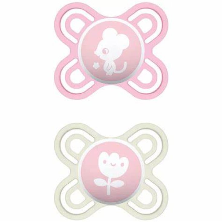 Start Set Succhietto Caucci&ugrave; Per Bambine 0-2 Mesi Mam 2 Pezzi Fantasia Assortita