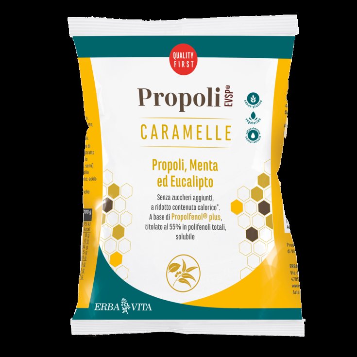 Propoli EVSP Caramelle Propoli Menta Eucalipto Erba Vita 65g
