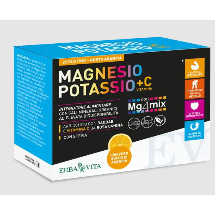 Magnesio Potassio + C Erba Vita 20 Bustine