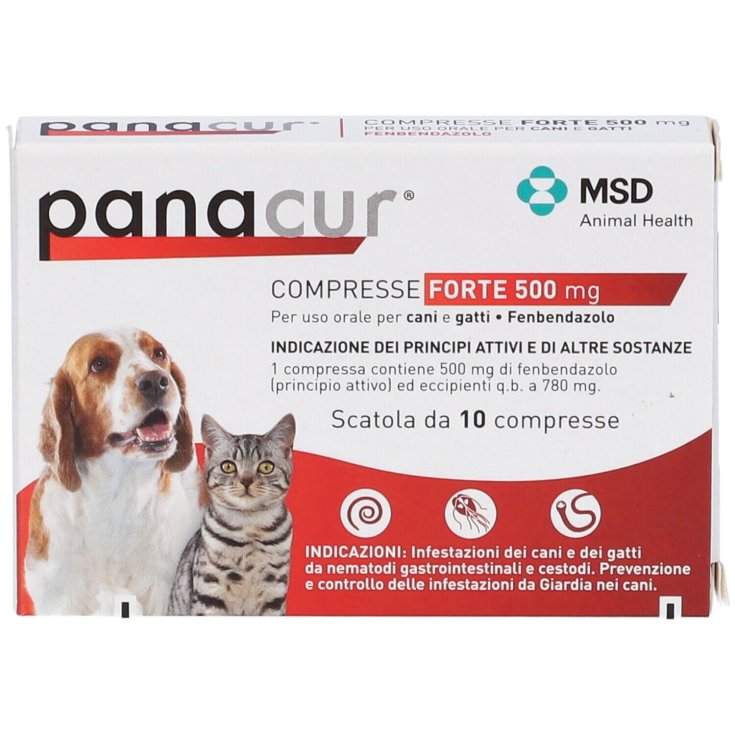 Panacur&reg; Forte 500mg MSD Animal Health 10 Compresse