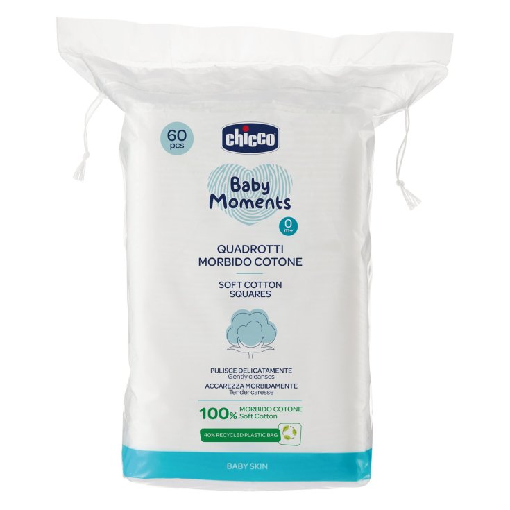 Baby Moments Quadrotti Morbido Cotone Chicco 60 Pezzi