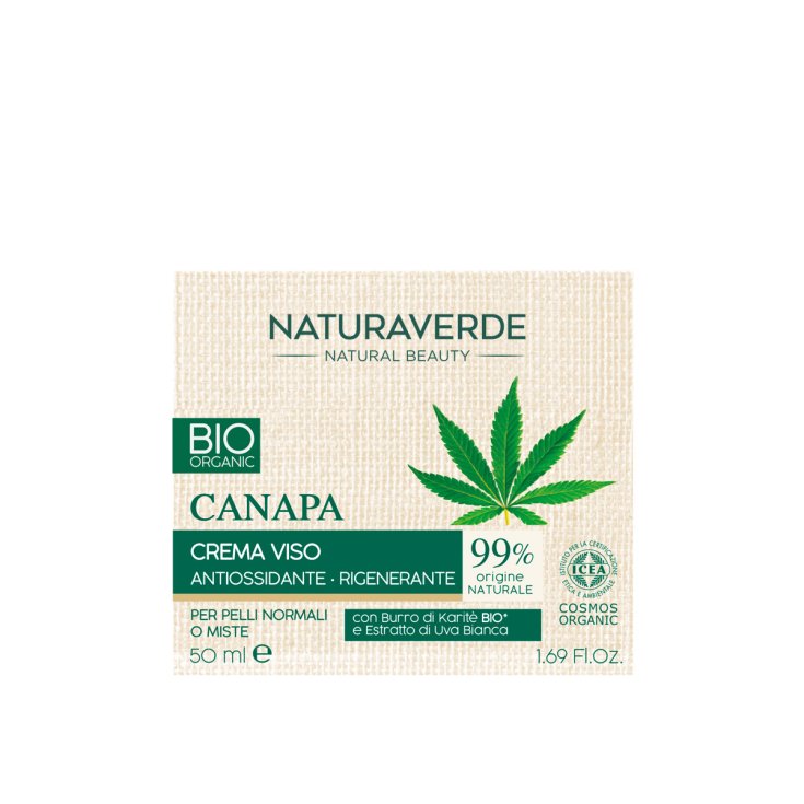 BIO Canapa Crema Viso Antiossidante Rigenerante NATURAVERDE 50ml