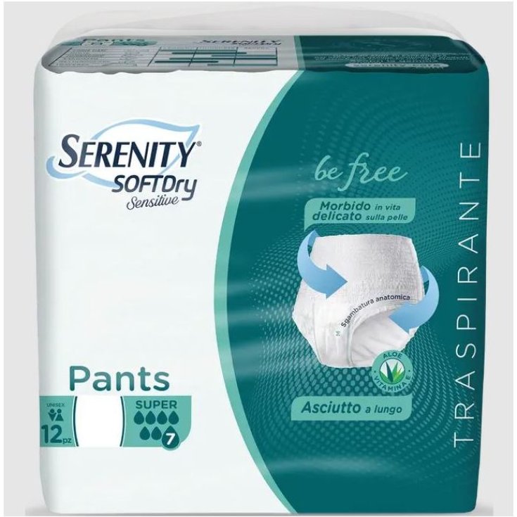 Pants Soft Dry Sensitive Super L Serenity&reg; 12 Pezzi