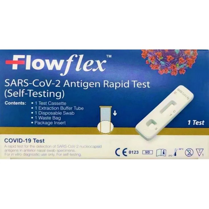 Flowflex&trade; Test Antigenico Rapido SARS-CoV-2 (Analisi autonoma) 1 Pezzo