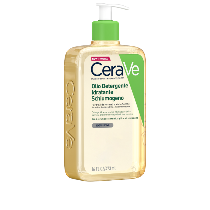 CeraVe Olio detergente idratante  Deterge, idrata e lenisce, 473 ml