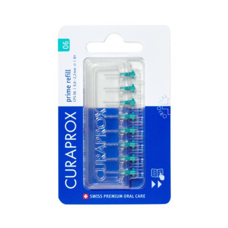 Cps 06 Prime Refil Turchese Curaprox 8 Pezzi