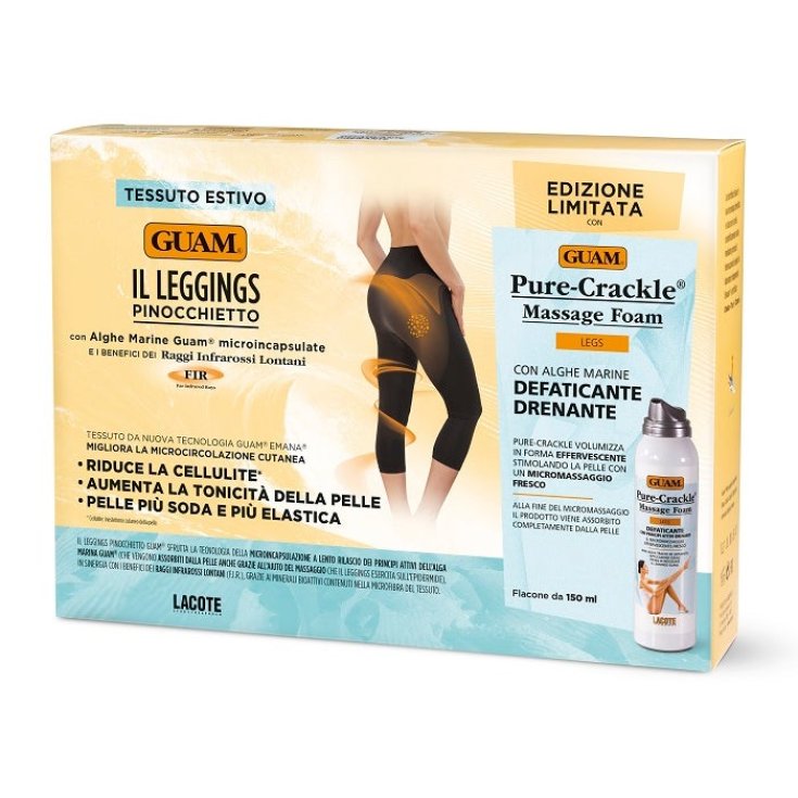 Il Leggings Pinocchietto XS-S + Schiuma&nbsp;Massaggio Drenante 150ml GUAM