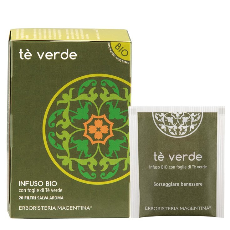 T&egrave; Verde Infuso Bio Erboristeria Magentina 20 Filtri