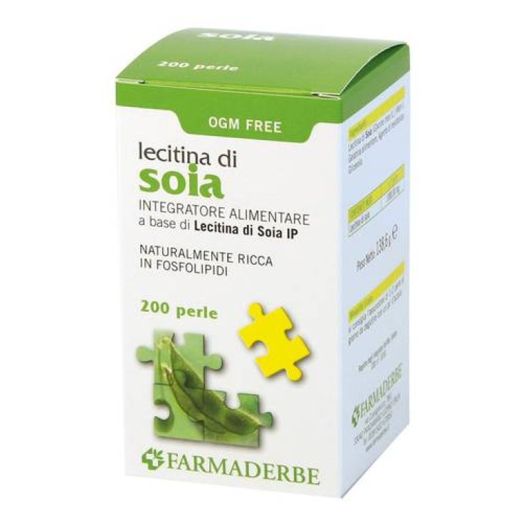 Lecitina di Soia Farmaderbe 200 Perle Lecitina di Soia Farmaderbe 200 Perle