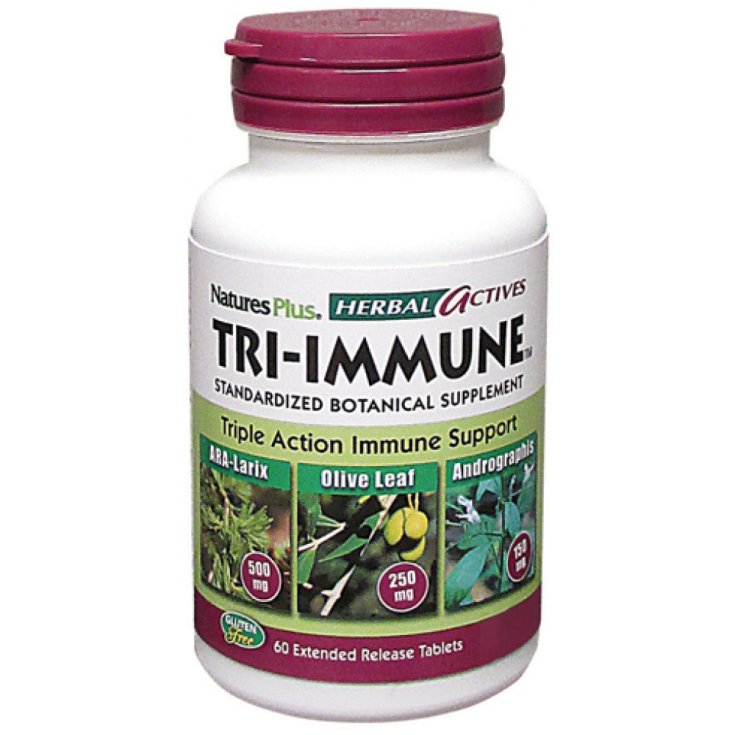 TRI-IMMUNE&nbsp;HERBAL ACTIVES&nbsp;Natures Plus 60 Tavolette
