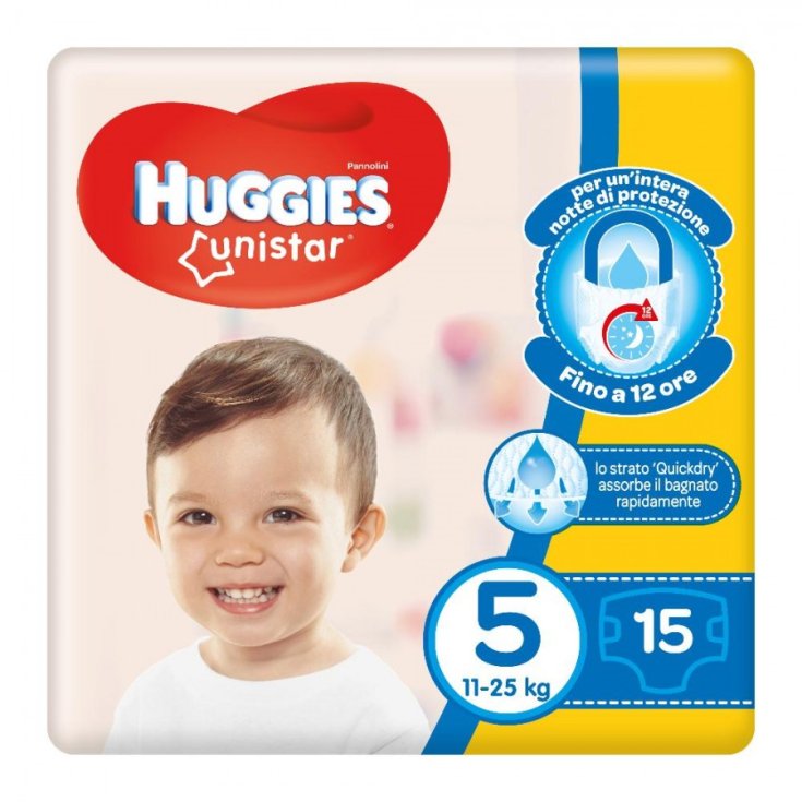 Pannolini 11-25Kg Huggies Unistar 15 Pezzi