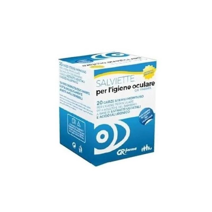 SALVIETTE per Igiene Oculare GR Farma  20 Salviette Sterili Monouso
