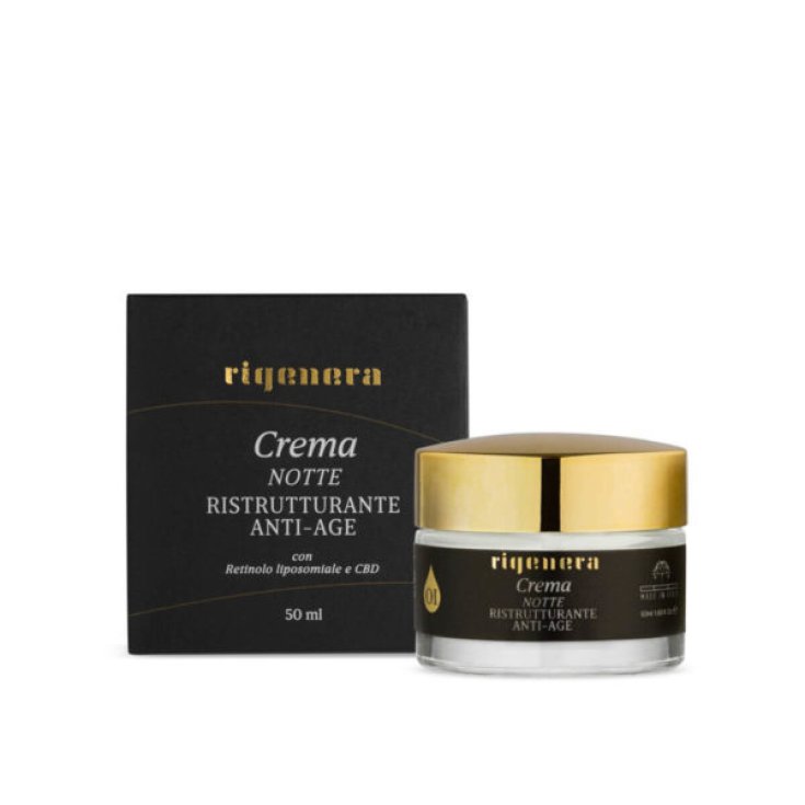 Rigenera Crema Viso Notte Ristrutturante Anti-Age Officina It 50ml
