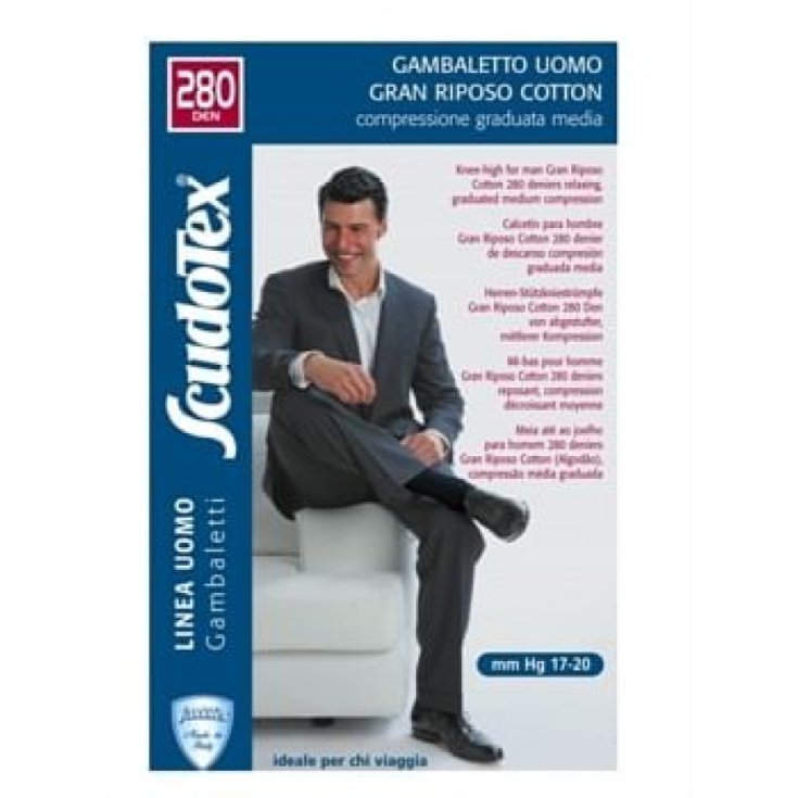 Gambaletto Uomo Gran Riposo Cotton Scudovaris&nbsp;Blu Taglia&nbsp;2