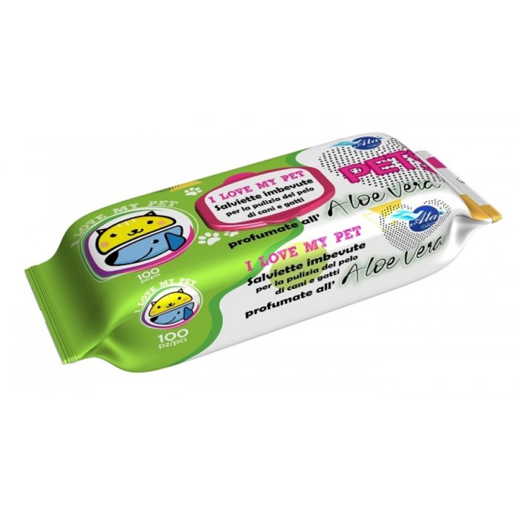 A+CURE&reg; PET SALVIETTE ALOE VERA 100 Pezzi