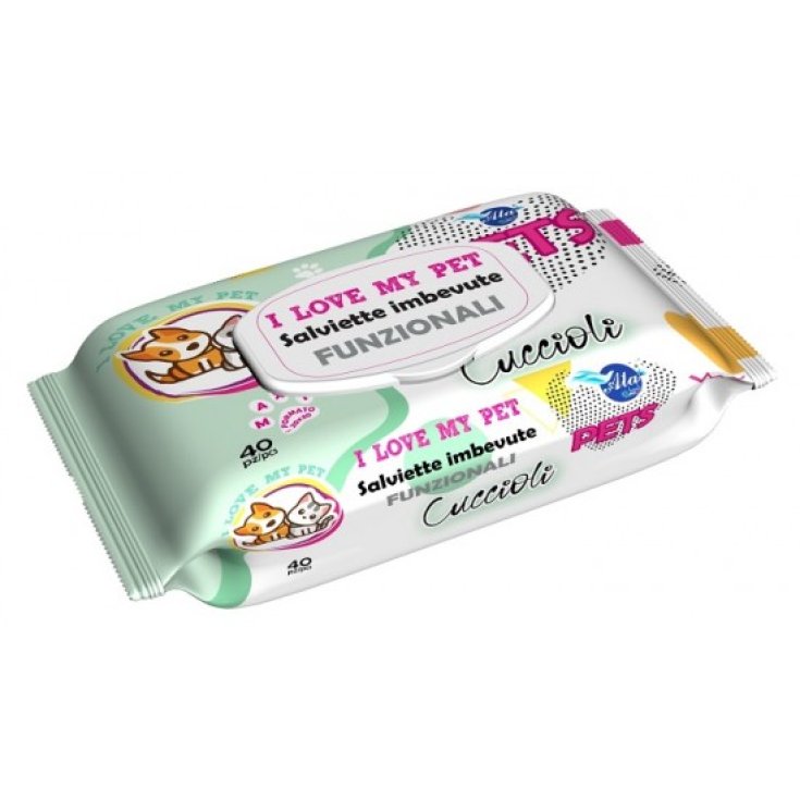 A+CURE&reg; PET FUNZIONALI SALVIETTE CUCCIOLI 40 Pezzi