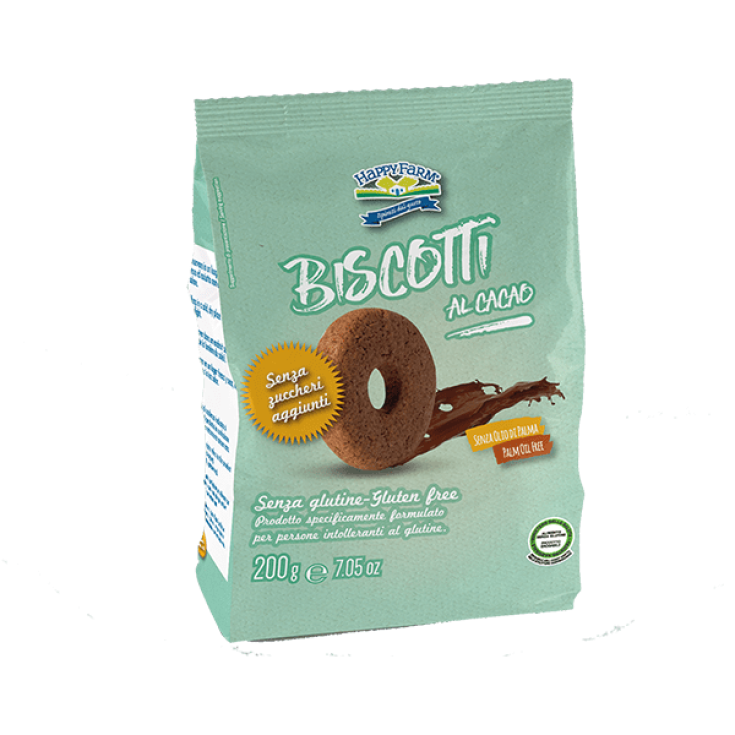 Biscotti Al Cacao Senza Zucchero Happy Farm&reg; 200g