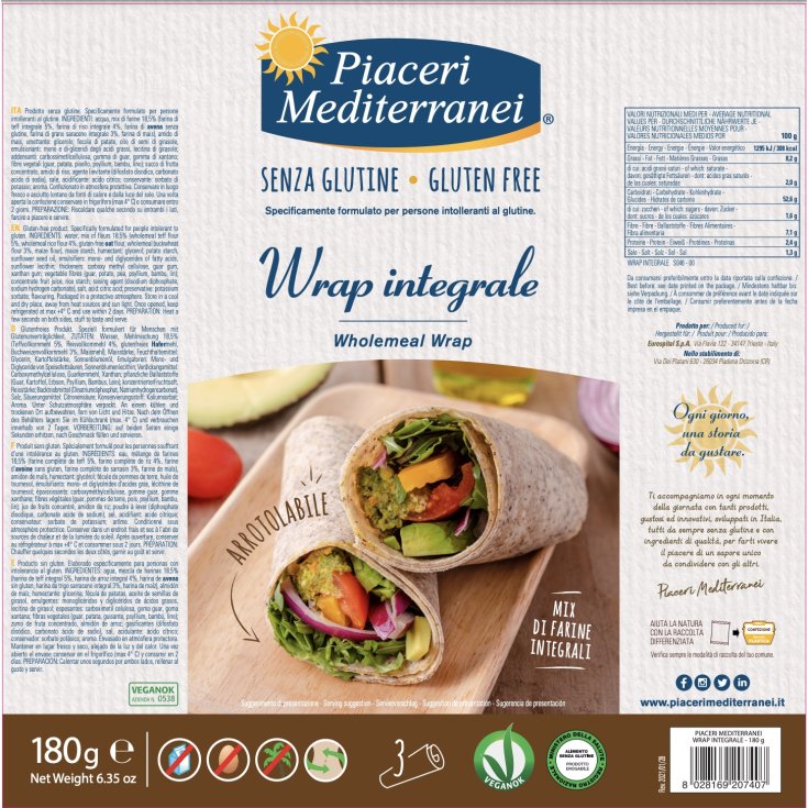 WRAP INTEGRALE PIACERI MEDITERRANEI&reg; 180g