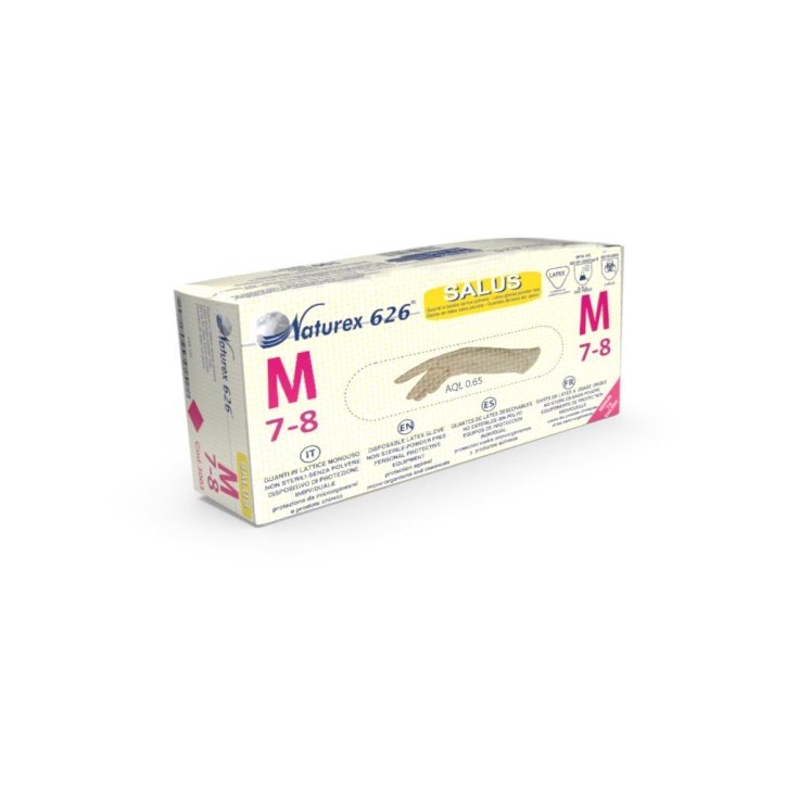 Naturex 626 Guanti Senza Polvere M Salus 100 Pezzi