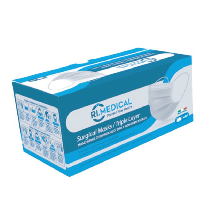 Mascherina Chirurgica Tipo II Ri-Medical 50 Pezzi