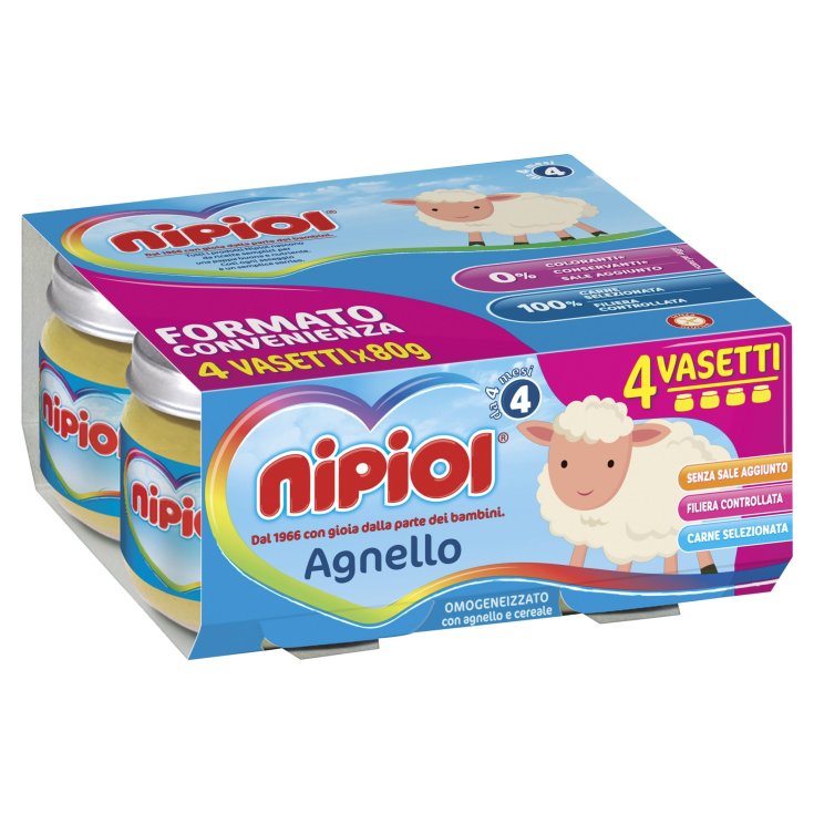 Omogeneizzato Agnello Nipiol 4x80g