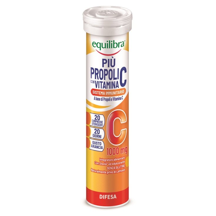 Pi&ugrave; Propoli con Vitamina C Equilibra 20 Compresse Effervescenti