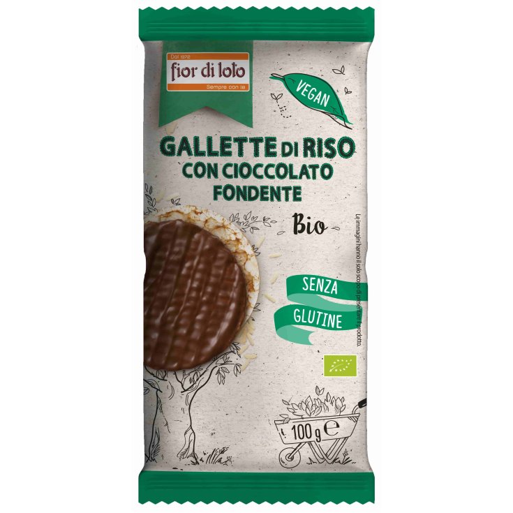 Gallette di Riso con&nbsp;Cioccolato Fondente Fior di Loto 100g