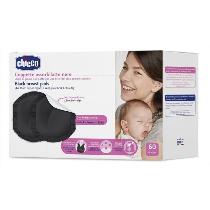 Coppetta Assorbilatte Antibatterica Nera&nbsp;Chicco&reg; 60 Pezzi