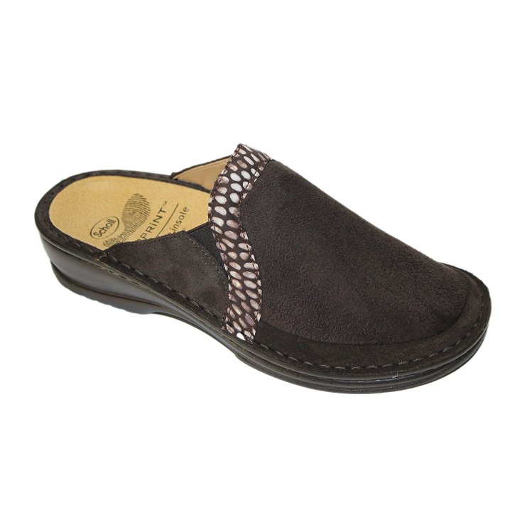 MERIBEL CIABATTA CAMOSCIO ELASTICA DONNA TESTA DI MORO N41 Dr.Scholl's&reg;