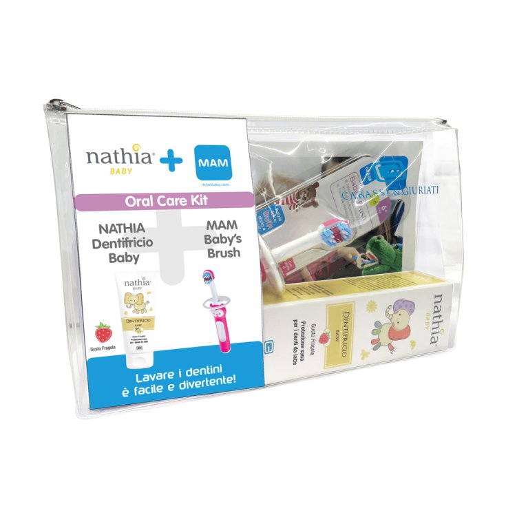 Nathia&reg; + Mam Oral Care Kit Maschio 1+1Pezzi