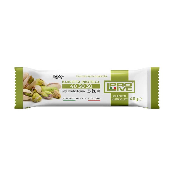 PROLIVE&reg; 40 30 30 BARRETTA CIOCCOLATO BIANCO/PISTACCHIO 40g