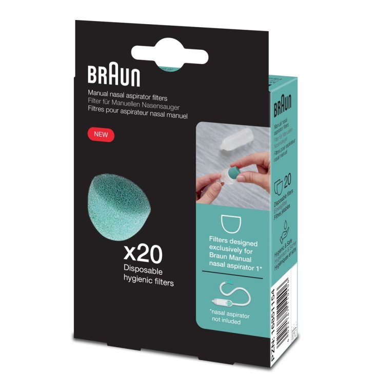 Filtri Aspiratore Nasale Manuale 1 Braun 20 Filtri