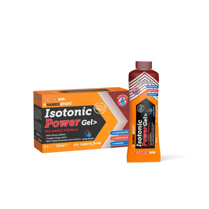 Box Isotonic Power Gel Cola-Raspberry NamedSport 6x60ml