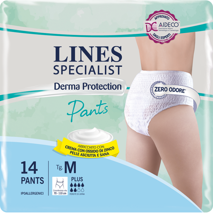 Derma Protection Plus pannolone sagomato M Lines Pecialist 14 Pezzi