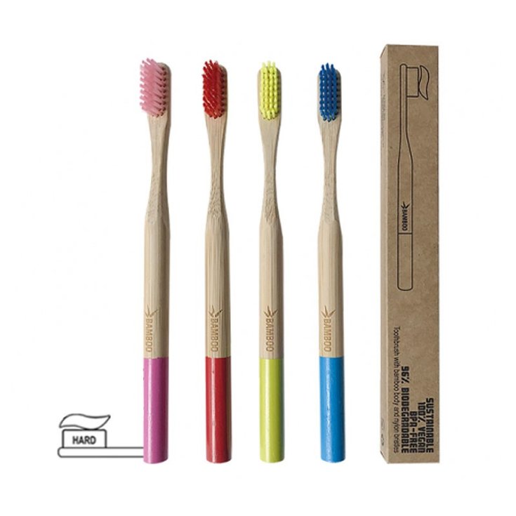 Spazzolino Da Denti In Bamb&ugrave; Setole Hard ALCEA 1 Pezzo
