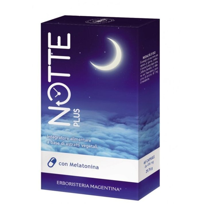 NOTTE PLUS con Melatonina Erboritseria Magentina 60 Capsule