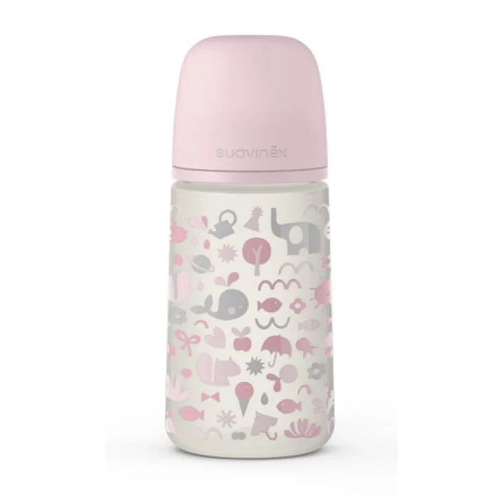 Memories Biberon 270ml + SX Pro Tettarella Simmetrica Flusso Medio +3M Rosa