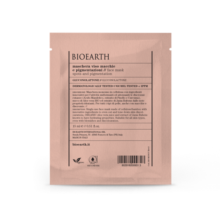 Maschera Viso Macchie E Pigmentazioni BioEarth 15ml