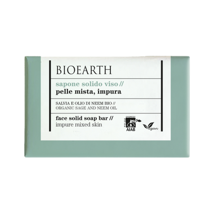 Sapone Solido Viso Salvia E Olio di Neem Bioearth 150g Sapone Solido Viso Salvia E Olio di Neem Bioearth 150g