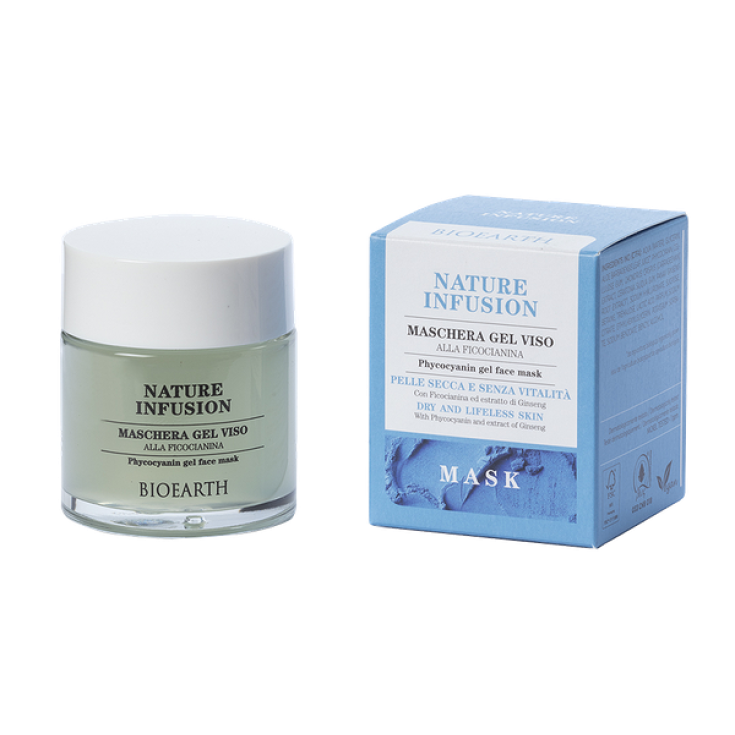 Nature Infusion Maschera Gel Viso Alla Ficocianina Bioearth 100ml