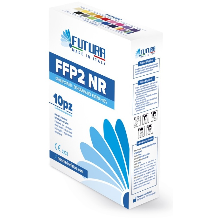 FFP2 NR Semimaschera Taglia S Bianco Futura 10 Pezzi
