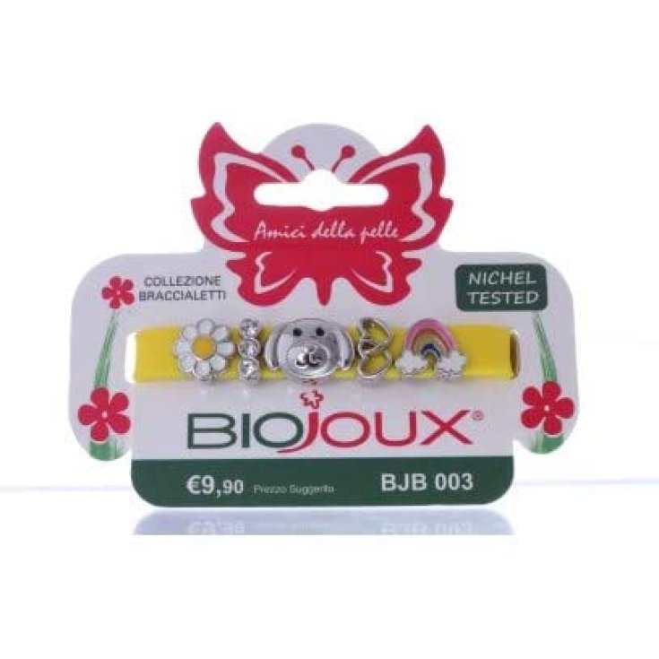 Biojoux&reg; Braccialetto Yellow In Silicone Con Charms Di Metallo SANICO