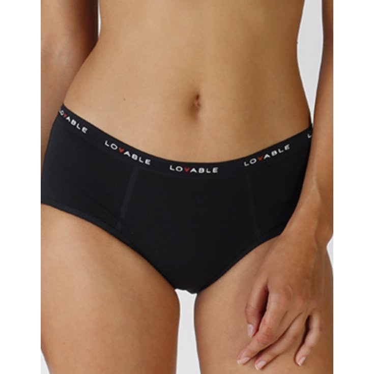 CULOTTE FLUSSO MEDIO NERO TAGLIA S LOVABLE