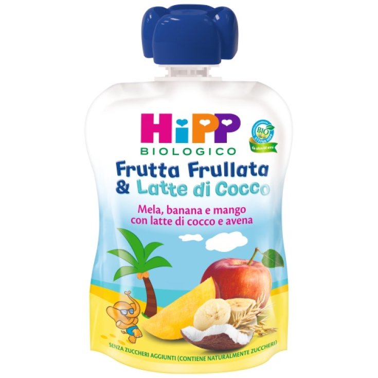 Frutta Frullata&nbsp;Mela, banana e mango con latte di cocco e avena Hipp Bio 90g
